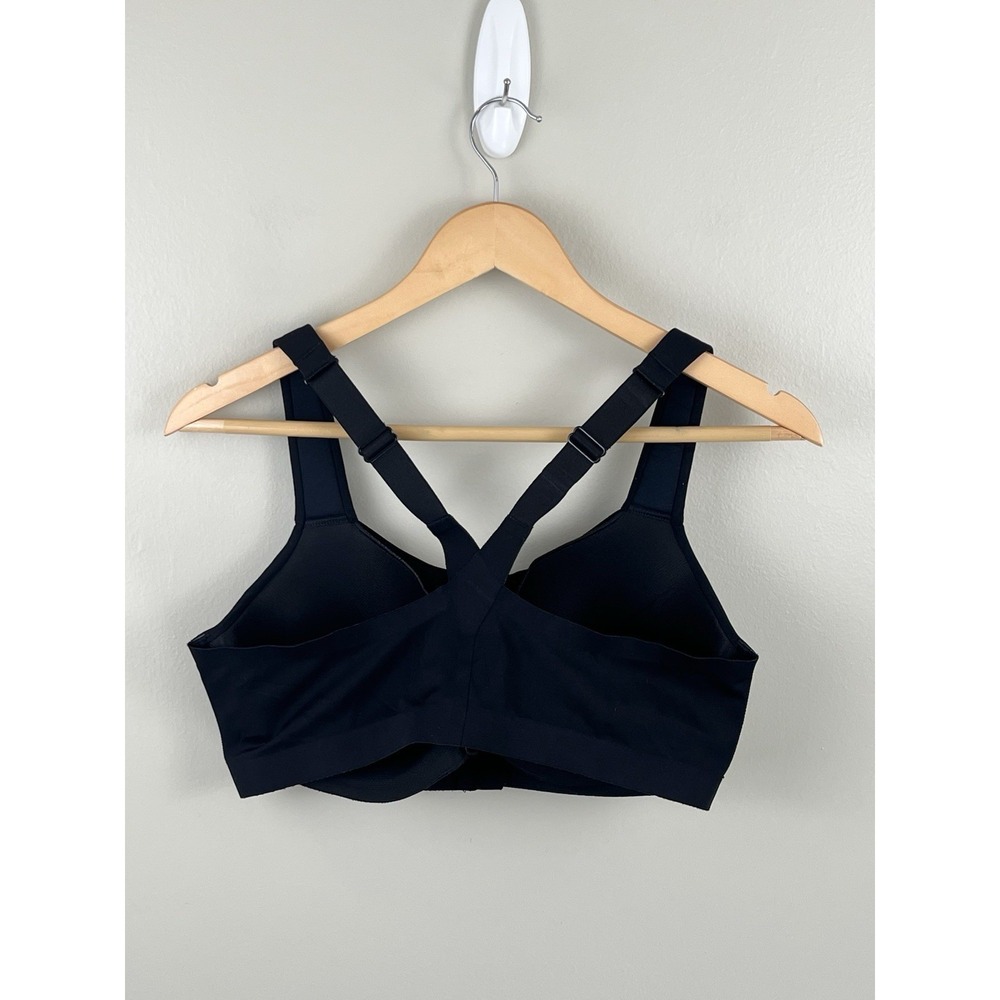 Victoria Secret Incredible Knockout Sport Bra 36DD Front Zip Underwire Black - Picture 2 of 6